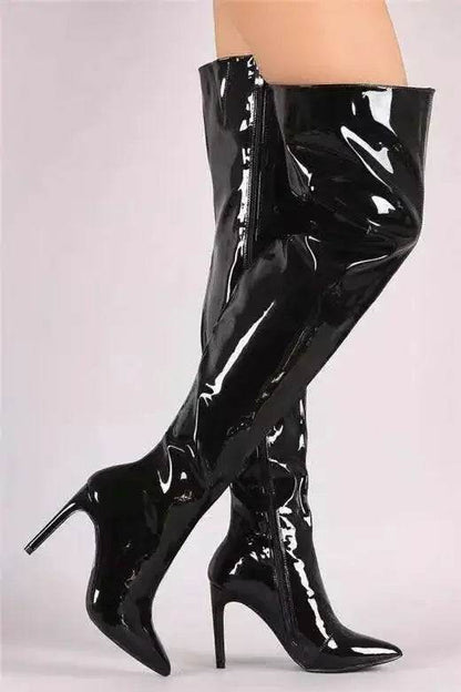 Buy Center Women’s Over-The-Knee Boots - Pointy Toe Punk High Heels - Buy Center UK