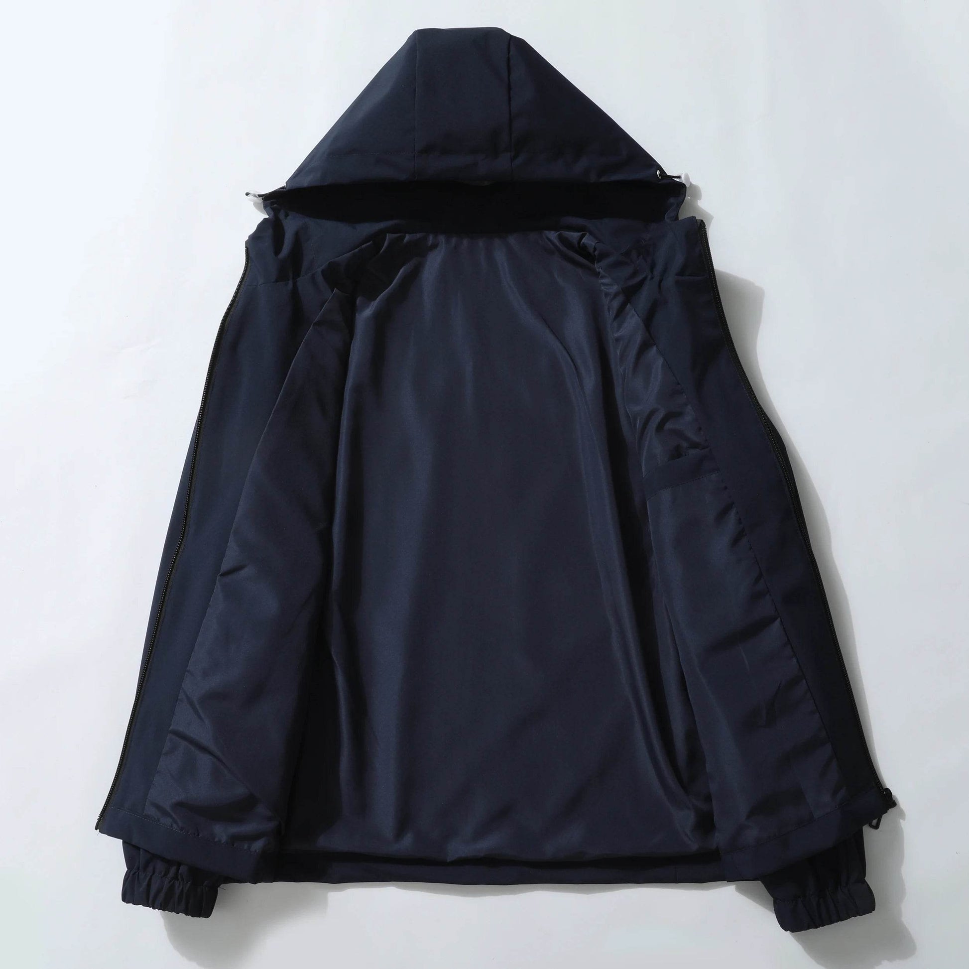 FBI Men's Zipper Jackets - Casual Solid Color, Windproof & Hooded - Buy Center UK