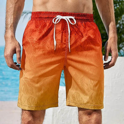 Buy Center Gradient Graphic Beach Shorts - 3D Printed Casual Swim Trunks - Buy Center UK