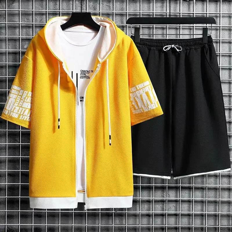 Buy Center Men's Summer Sports Suit - Quick Dry Hooded Set - Buy Center UK