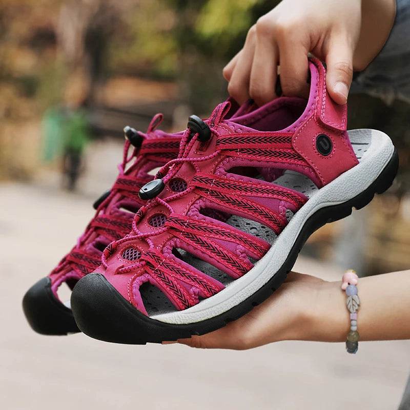 SENLONGBAO Women's Summer Leather Sandals - Comfortable Gladiator Design - Buy Center UK