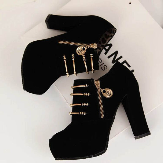 HYLXJ Women’s High Heel Ankle Boots - Summer Gladiator Pumps - Buy Center UK