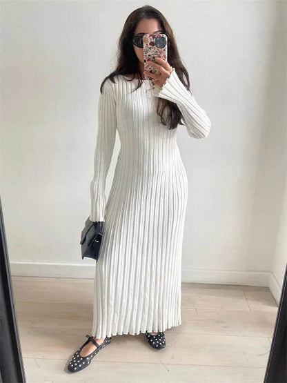 Tossy Lace-Up Maxi Dress - Autumn Fashion, High Waist & A-Line - Buy Center UK
