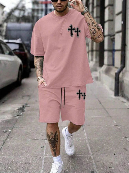 2024 New Men's Summer Fashion Set - Short Sleeve & Shorts - Buy Center UK