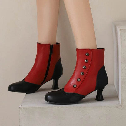 Buy Center Women's Mixed Colours Ankle Boots - Rivets & Kitten Heels - Buy Center UK