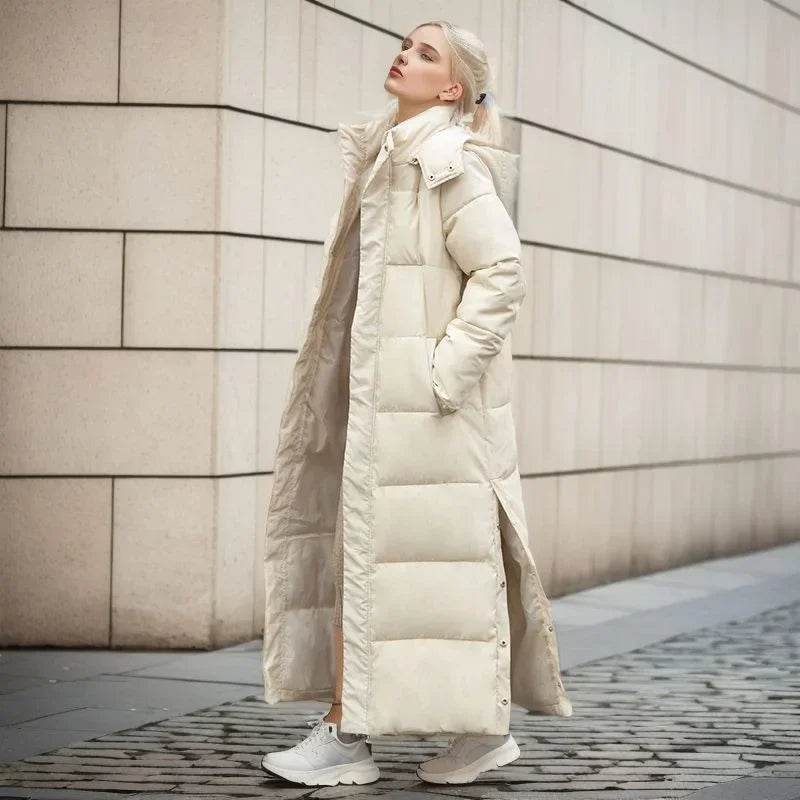 Buy Center Hooded Feather Coat - 2023 Long Women's Down Jacket - Buy Center UK