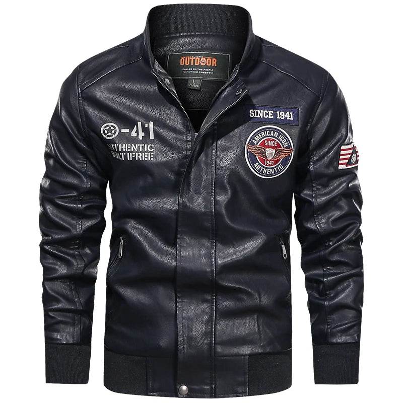 Buy Center Men's Color Block Motorcycle Jacket - Spring & Autumn Style - Buy Center UK