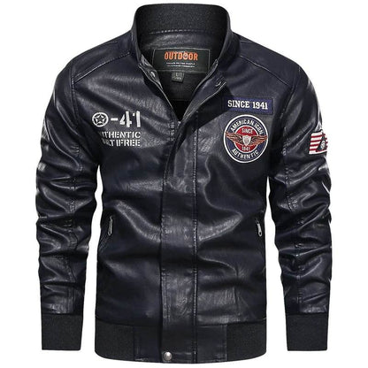 Buy Center Men's Color Block Motorcycle Jacket - Spring & Autumn Style - Buy Center UK