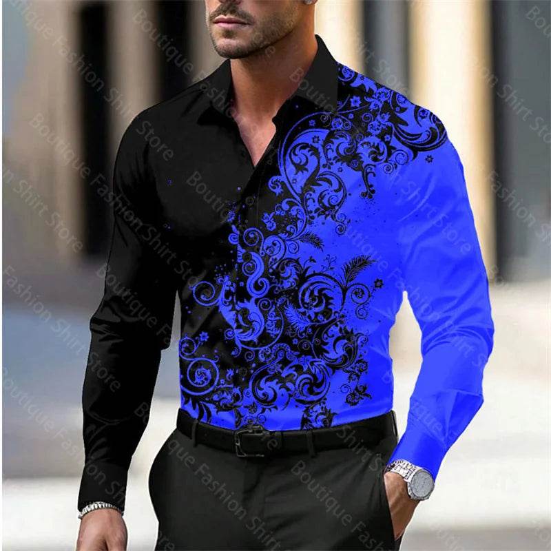 Buy Center Floral Business Casual Shirt - Soft Fabric in 11 Colors - Buy Center UK