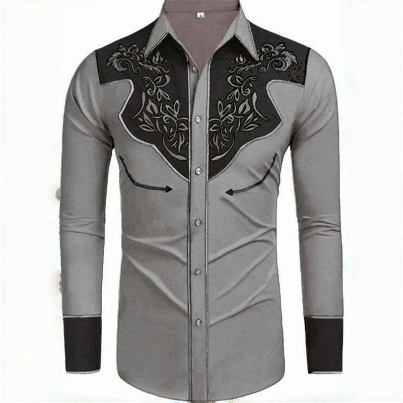 Buy Center Men's Long-Sleeved Denim Shirt - 20 Colors Available - Buy Center UK