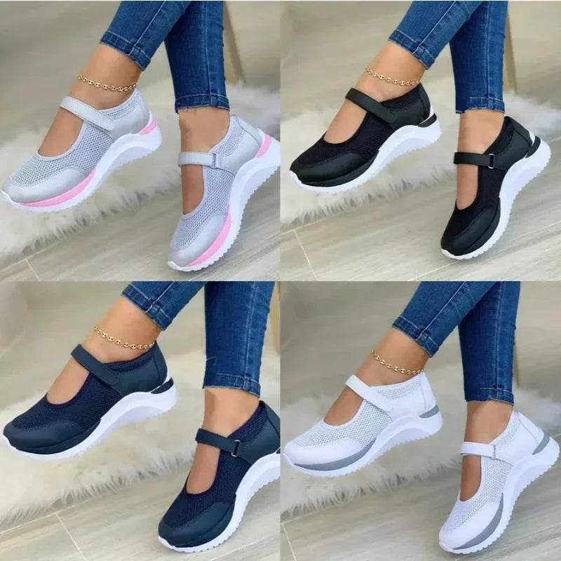 Buy Center Women's Thick Sole Knitted Sneakers - Casual Comfort & Style - Buy Center UK
