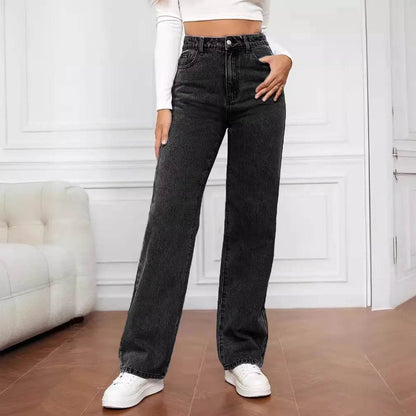 Buy Center Fashion Retro Blue Jeans Women - High Waisted, Baggy Fit - Buy Center UK