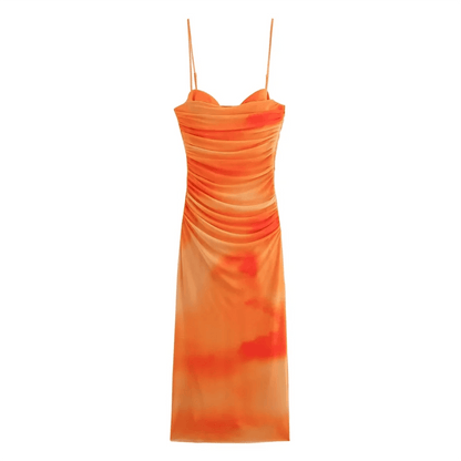 PB&ZA Women's Spring Silk Mesh Sling Dress - Slim Fit, Stylish Design - Buy Center UK