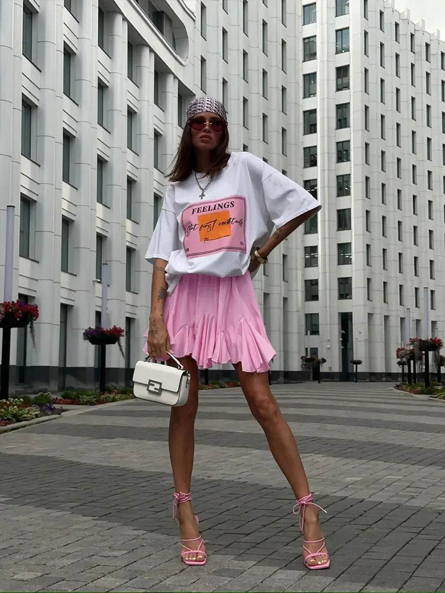 Wolfeel High Waist Mini Skirt - Cute Ruffle Vintage Design for Summer - Buy Center UK