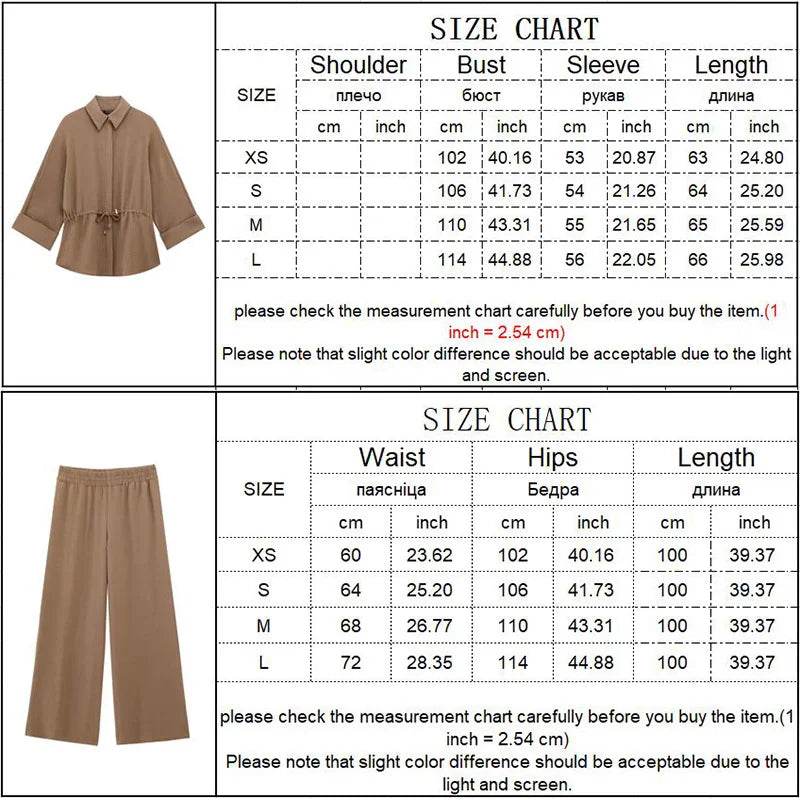 TFMLN Women's Spring Summer Blouse Pant Set - Casual Stylish Outfit - Buy Center UK