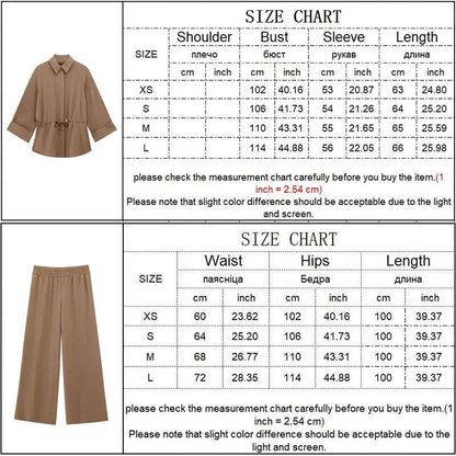 TFMLN Women's Spring Summer Blouse Pant Set - Casual Stylish Outfit - Buy Center UK