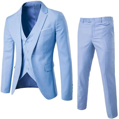 Buy Center Black Casual Suit for Men - Spring Autumn Two-Piece Set - Buy Center UK