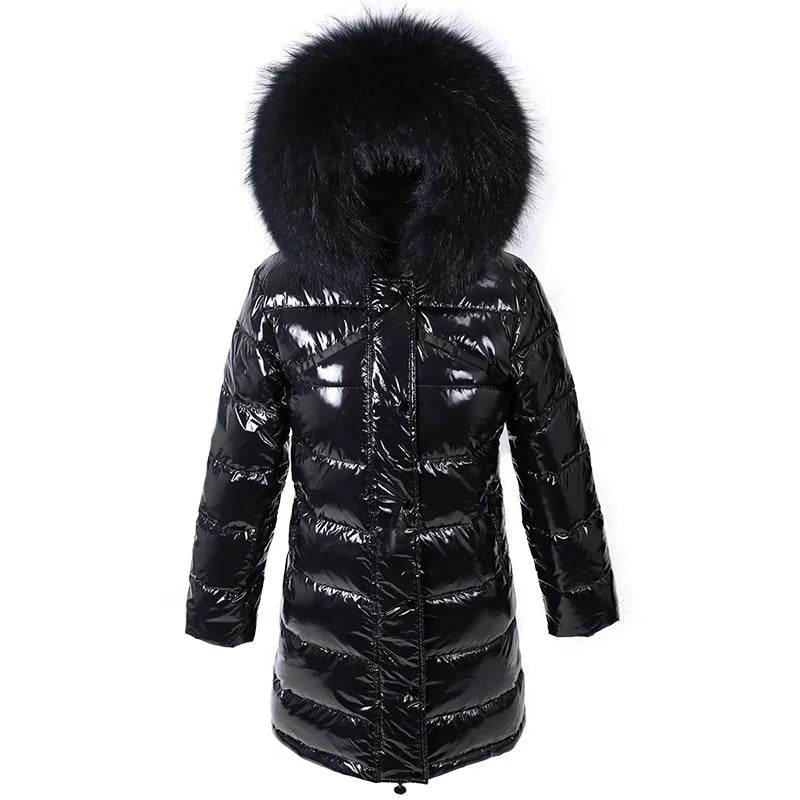 Maomaokong Women’s Winter Jacket - Real Fur Collar, Duck Down Lining - Buy Center UK