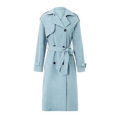 Buy Center Women's Double Breasted Trench Coat - Chic Windbreaker - Buy Center UK