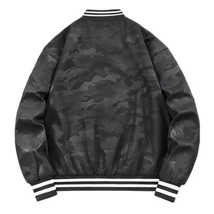 Lightweight White Baseball Jacket for Men - Casual Spring Bomber - Buy Center UK