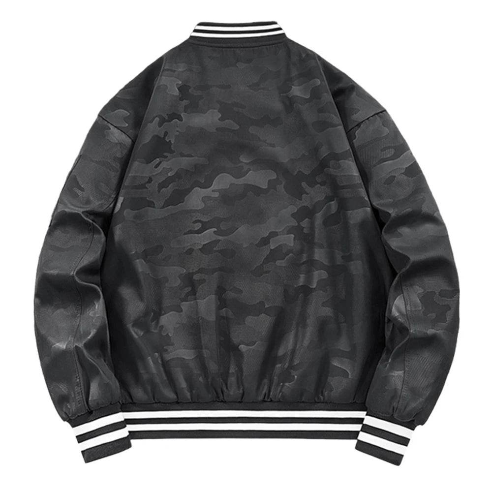 Buy Center Lightweight White Baseball Jacket for Men - Spring Autumn Style - Buy Center UK