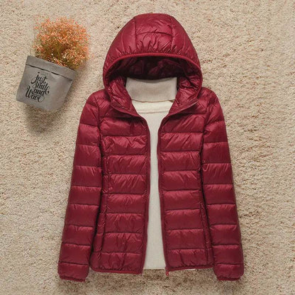 Buy Center Women's Down Jacket - Lightweight Hooded Parka for Winter - Buy Center UK
