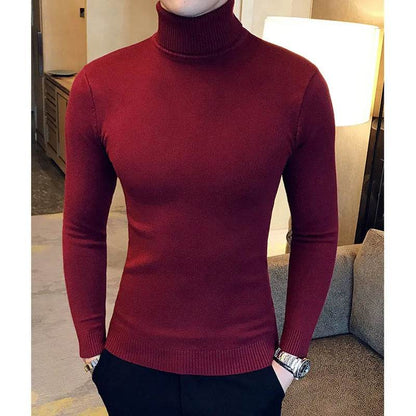 Buy Center Winter High Neck Sweater for Men - Slim Fit Turtleneck - Buy Center UK