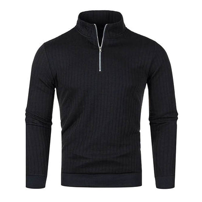 Buy Center Men's Semi Turtleneck Half Zip Pullover - Gothic Style - Buy Center UK