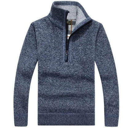 Buy Center Men's Fleece Sweater - Half Zipper Turtleneck Pullover - Buy Center UK