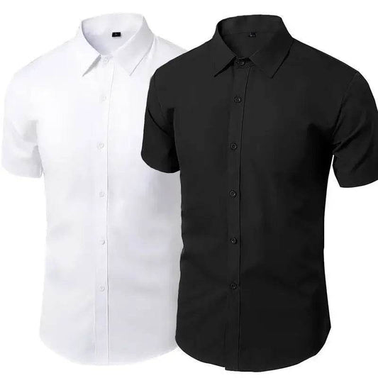 Buy Center Summer Button-Down Shirt for Men - Slim Fit, Casual Style - Buy Center UK