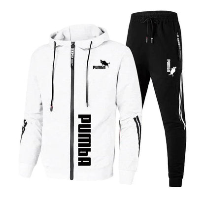 Buy Center 2024 Men's Tracksuit - Zipper Hooded Jacket & Slim Pants - Buy Center UK