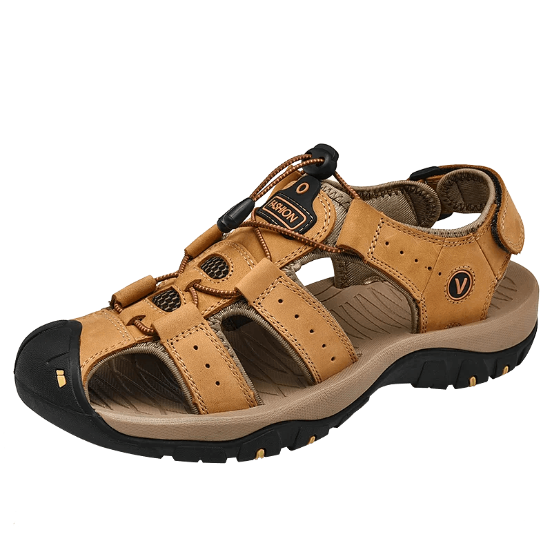 Buy Center Genuine Leather Men’s Sandals - Leisure Beach Slippers - Buy Center UK