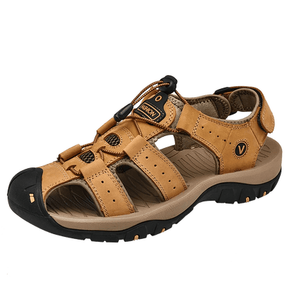 Buy Center Genuine Leather Men’s Sandals - Leisure Beach Slippers - Buy Center UK