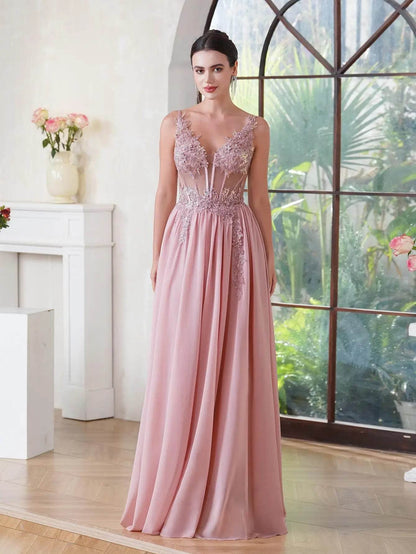 Elegant Spaghetti Straps Mermaid Evening Dress - Beaded Appliques - Buy Center UK