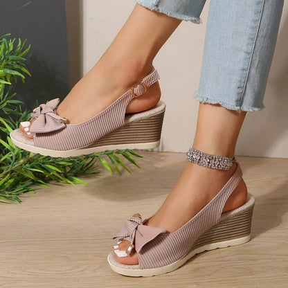 Buy Center Women's Wedge Sandals - Comfort Fit, Peep Toe Design - Buy Center UK