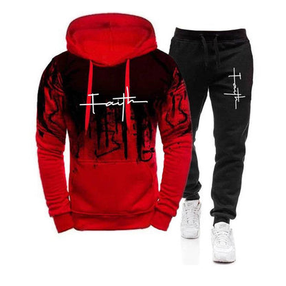 Buy Center Men's 2Pcs Sweatshirt & Tracksuit - Casual Fitness Set - Buy Center UK