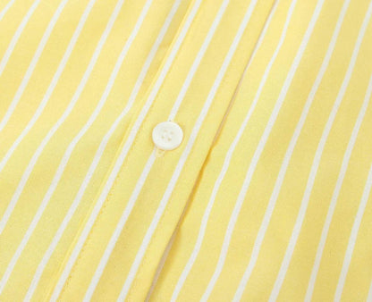 Elegant Yellow Striped Women's Casual Loose Shirt - Summer Style - Buy Center UK