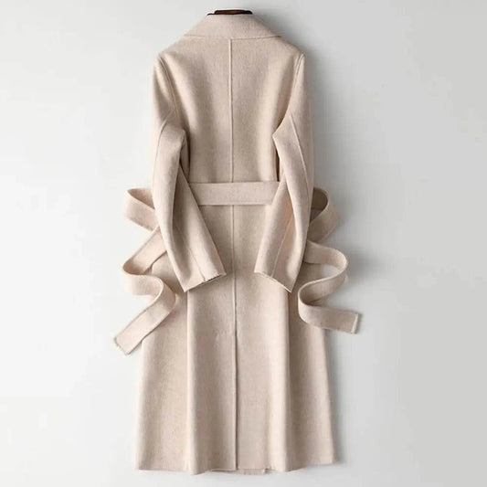 Buy Center Women’s Woolen Coat - Elegant Mid-Calf Winter Overcoat - Buy Center UK