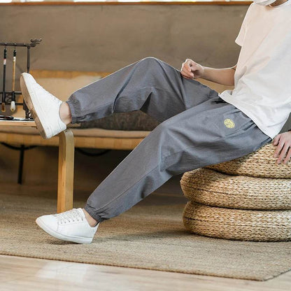 Buy Center Summer Casual Cotton Linen Ninth Pants - Loose Harem Style - Buy Center UK