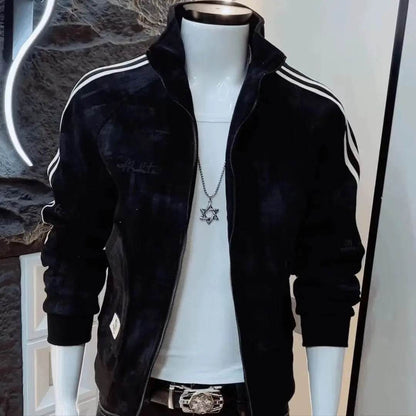 Buy Center Men's Retro Pattern Jacket - Casual Long-Sleeve Style - Buy Center UK