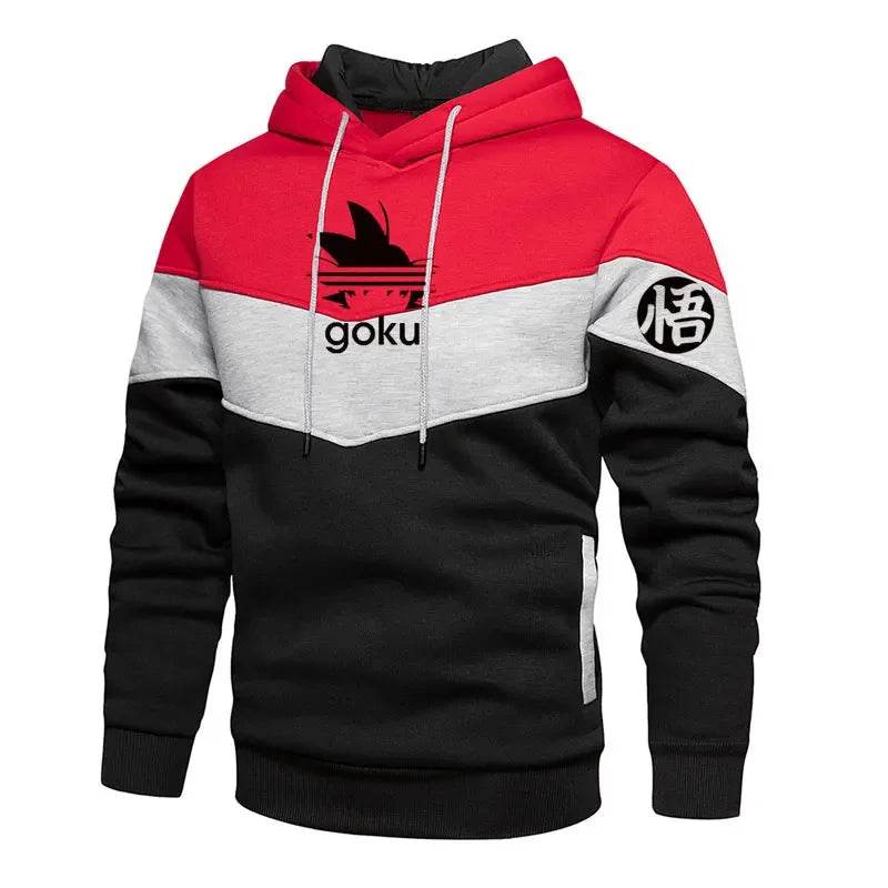 Anime Son Goku Fleece Sweatshirt - Cozy Men’s Hooded Pullover - Buy Center UK