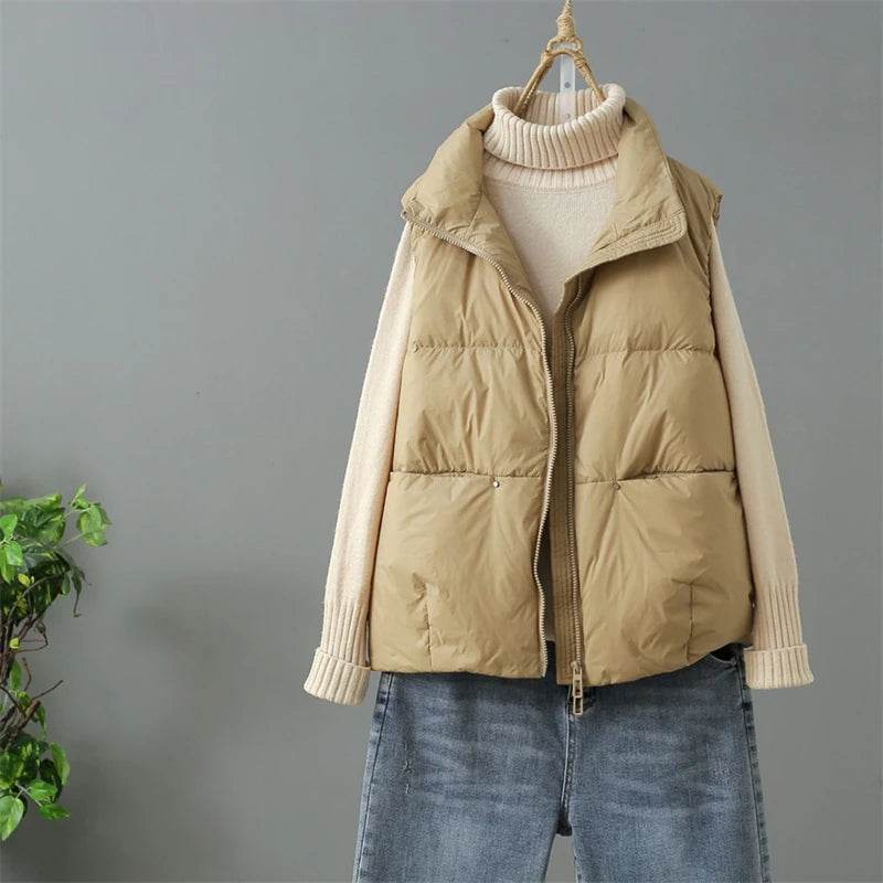 Buy Center Women's Oversize Down Vest - Lightweight, Sleeveless Warmth - Buy Center UK
