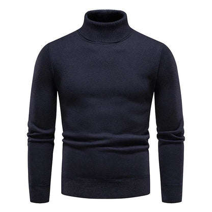 Buy Center Men's Turtleneck Sweater - Cozy Solid Color Casual Knit - Buy Center UK