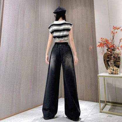Buy Center High Elastic Plus Size Jeans - Trendy Black Denim - Buy Center UK