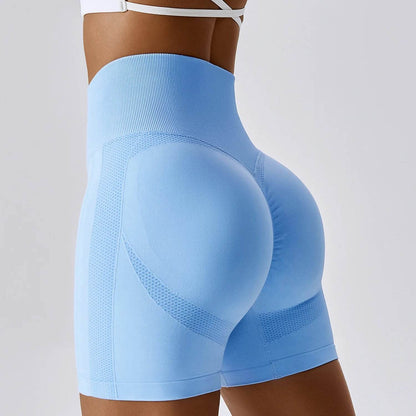 Buy Center High Waist Seamless Sports Shorts - Perfect for Yoga & Cycling - Buy Center UK
