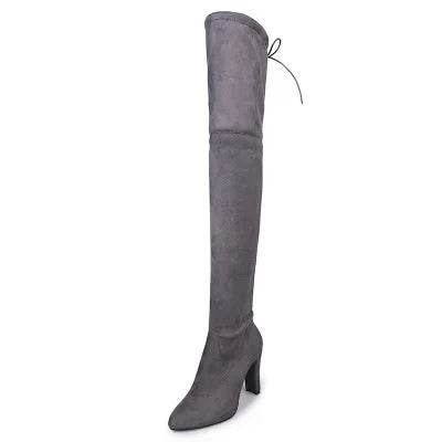 Buy Center Sexy Over-The-Knee Boots - Suede Leather Pointed Heels - Buy Center UK