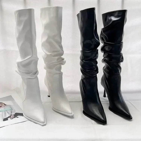 Buy Center Women's Sexy Winter Knee High Boots - Stiletto & Pointed Toe - Buy Center UK