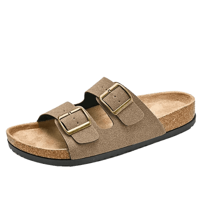 Buy Center Men's Leather Sandals - Comfortable Slip-On Summer Shoes - Buy Center UK