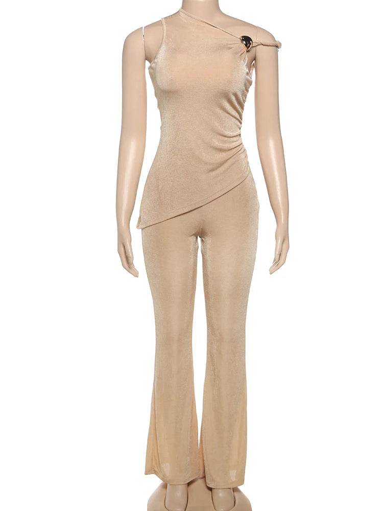 Weird Puss Casual 2 Piece Set - Skew Collar & Skinny Pants - Buy Center UK