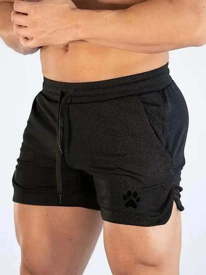 Men's Bear Paw Print Casual Shorts - Perfect for Summer Activities - Buy Center UK